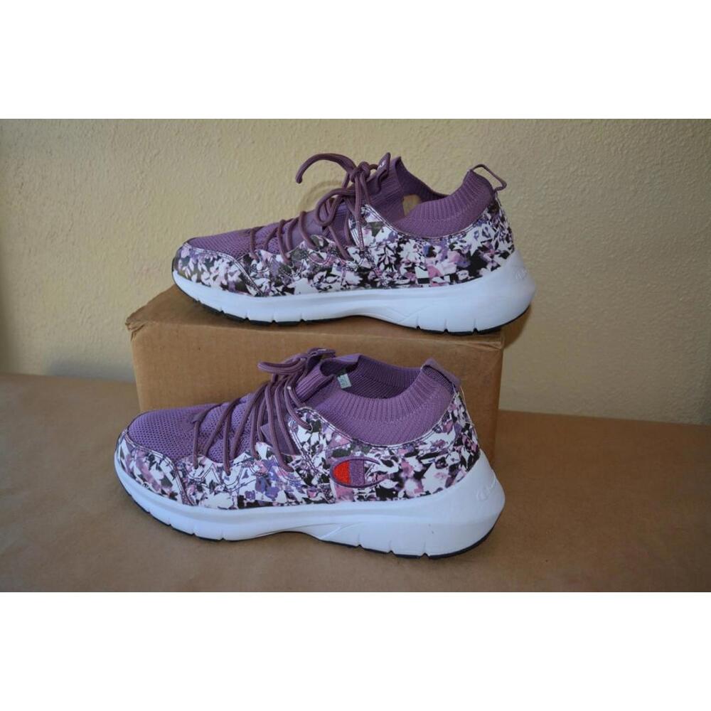 Champion Yogi Floral Purple Womens sz 11 J30-421 Sneakers - Picture 4 of 8